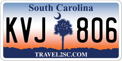 SC license plate KVJ806