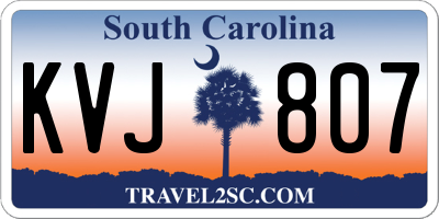 SC license plate KVJ807