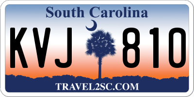 SC license plate KVJ810