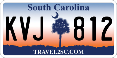 SC license plate KVJ812