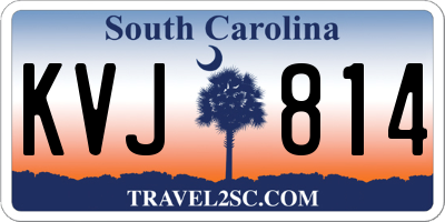 SC license plate KVJ814