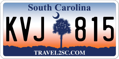 SC license plate KVJ815