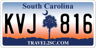 SC license plate KVJ816