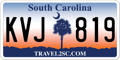 SC license plate KVJ819