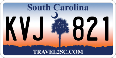 SC license plate KVJ821