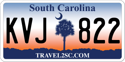 SC license plate KVJ822