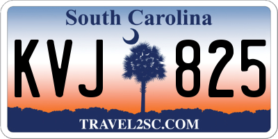 SC license plate KVJ825