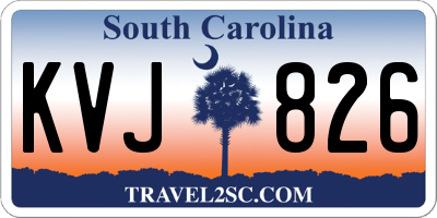 SC license plate KVJ826