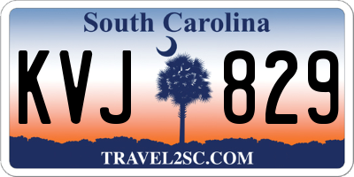SC license plate KVJ829