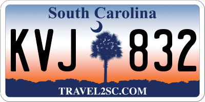 SC license plate KVJ832