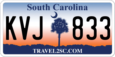 SC license plate KVJ833