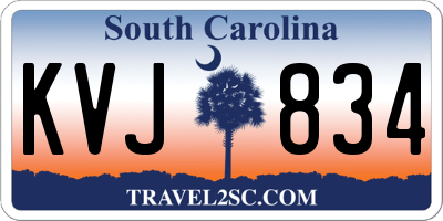 SC license plate KVJ834