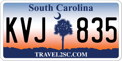SC license plate KVJ835