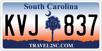 SC license plate KVJ837