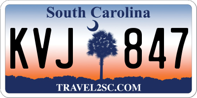 SC license plate KVJ847