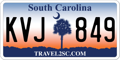 SC license plate KVJ849