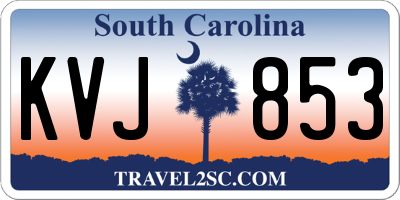 SC license plate KVJ853