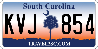 SC license plate KVJ854