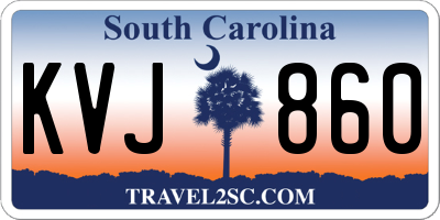 SC license plate KVJ860