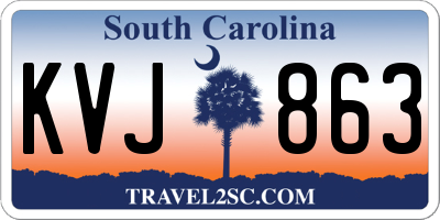 SC license plate KVJ863