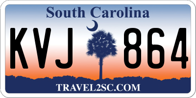 SC license plate KVJ864