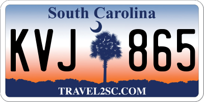 SC license plate KVJ865