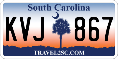 SC license plate KVJ867