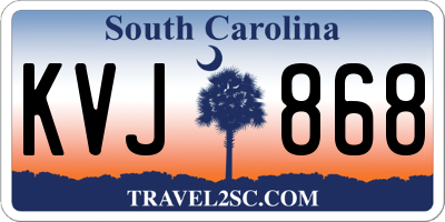 SC license plate KVJ868