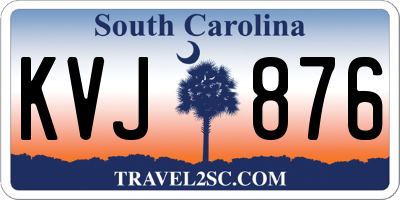 SC license plate KVJ876