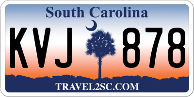 SC license plate KVJ878