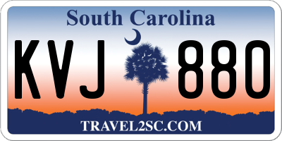 SC license plate KVJ880