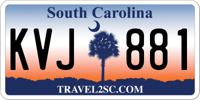 SC license plate KVJ881
