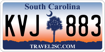 SC license plate KVJ883