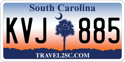 SC license plate KVJ885