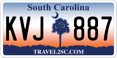 SC license plate KVJ887