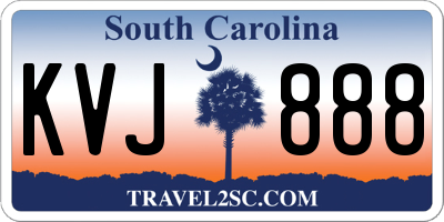 SC license plate KVJ888