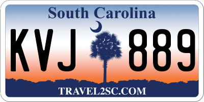 SC license plate KVJ889