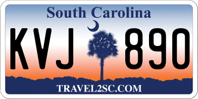 SC license plate KVJ890
