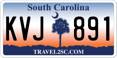 SC license plate KVJ891