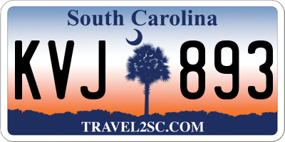 SC license plate KVJ893