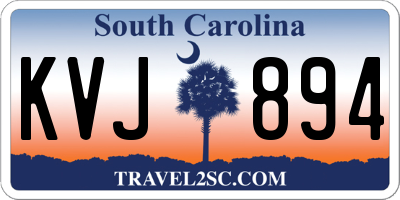 SC license plate KVJ894