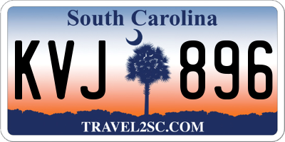 SC license plate KVJ896
