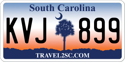 SC license plate KVJ899