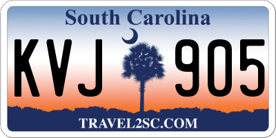 SC license plate KVJ905