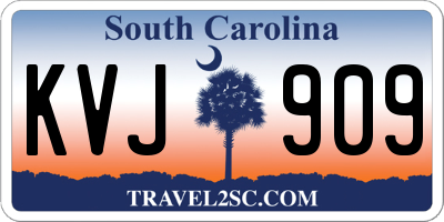 SC license plate KVJ909