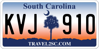 SC license plate KVJ910