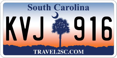 SC license plate KVJ916