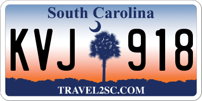 SC license plate KVJ918