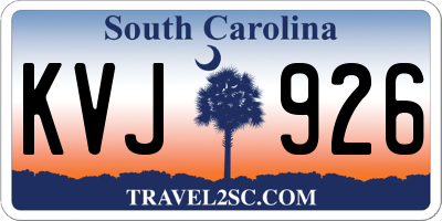 SC license plate KVJ926