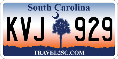 SC license plate KVJ929